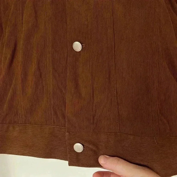 NWT Brand: MANLY Corduroy Shacket / Shirt Jacket - Brown, Size Large (L) - Picture 8 of 8